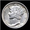 Image 2 : 1923-p Mercury Dime 10c Grades Select Unc