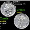 Image 1 : 1939-s Mercury Dime 10c Grades Select Unc