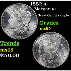 1882-s Morgan Dollar $1 Grades GEM Unc