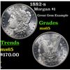 Image 1 : 1882-s Morgan Dollar $1 Grades GEM Unc