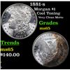 Image 1 : 1881-s Morgan Dollar $1 Grades GEM Unc