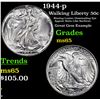Image 1 : 1944-p Walking Liberty Half Dollar 50c Grades GEM Unc