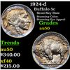 Image 1 : 1924-d Buffalo Nickel 5c Grades AU, Almost Unc