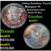 Image 1 : 1890-p Rainbow Toned Morgan Dollar $1 Grades Select+ Unc