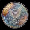 Image 3 : 1890-p Rainbow Toned Morgan Dollar $1 Grades Select+ Unc