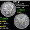 Image 1 : 1891-p Morgan Dollar $1 Grades Select Unc