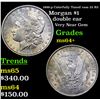 Image 1 : 1896-p Colorfully Toned vam 22 R5 Morgan Dollar $1 Grades Choice+ Unc