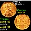Image 1 : 1927-p Lincoln Cent 1c Grades Choice Unc RD