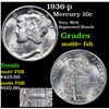 Image 1 : 1936-p Mercury Dime 10c Grades GEM++ FSB