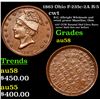 Image 1 : 1863 Ohio F-235c-2A R-5 Civil War Token 1c Grades Choice AU/BU Slider