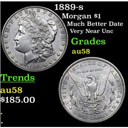 1889-s Morgan Dollar $1 Grades Choice AU/BU Slider