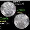 Image 1 : 1889-p Morgan Dollar $1 Grades Choice Unc