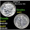 Image 1 : 1929-p Mercury Dime 10c Grades Select Unc