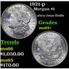 Image 1 : 1921-p Morgan Dollar $1 Grades GEM+ Unc