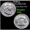 Image 1 : 1949-p Franklin Half Dollar 50c Grades Choice AU/BU Slider