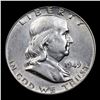 Image 2 : 1949-p Franklin Half Dollar 50c Grades Choice AU/BU Slider