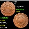Image 1 : 1864 Two Cent Piece 2c Grades vf+