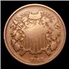 Image 2 : 1866 Two Cent Piece 2c Grades vf+