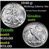 Image 1 : 1946-p Walking Liberty Half Dollar 50c Grades GEM Unc