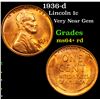 Image 1 : 1936-d Lincoln Cent 1c Grades Choice+ Unc RD