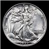 Image 2 : 1943-p Walking Liberty Half Dollar 50c Grades Select Unc