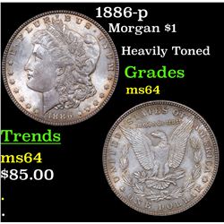 1886-p Morgan Dollar $1 Grades Choice Unc