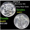 Image 1 : 1944-p Mercury Dime 10c Grades Choice+ Unc