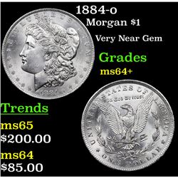 1884-o Morgan Dollar $1 Grades Choice+ Unc