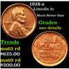 Image 1 : 1918-s Lincoln Cent 1c Grades Unc Details