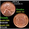 Image 1 : 1914-p Lincoln Cent 1c Grades Select+ Unc BN