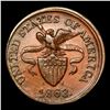 Image 2 : 1863 Not One Cent F-196/355 R-3 Civil War Token 1c Grades Choice AU