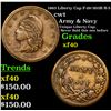 Image 1 : 1863 Liberty Cap F-29/303B R-5 Civil War Token 1c Grades xf