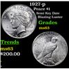 Image 1 : 1927-p Peace Dollar $1 Grades Select Unc