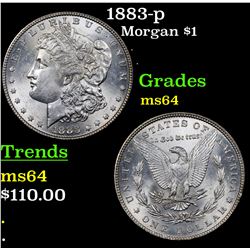 1883-p Morgan Dollar $1 Grades Choice Unc