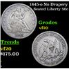 Image 1 : 1845-o No Drapery Seated Half Dollar 50c Grades vf, very fine