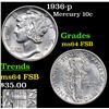 Image 1 : 1936-p Mercury Dime 10c Grades Choice Unc FSB