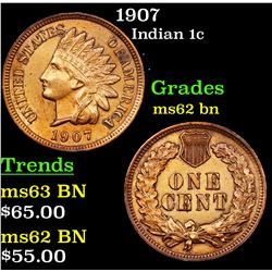 1907 Indian Cent 1c Grades Select Unc BN