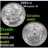 Image 1 : 1885-o Morgan Dollar $1 Grades GEM+ Unc