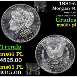 1881-s Morgan Dollar $1 Grades GEM+ PL