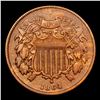 Image 2 : 1864 Two Cent Piece 2c Grades Choice AU