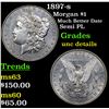 Image 1 : 1897-s Morgan Dollar $1 Grades Unc Details