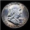 Image 2 : 1955-p Franklin Half Dollar 50c Grades Select Unc+ FBL