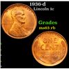 Image 1 : 1936-d Lincoln Cent 1c Grades Select Unc RB