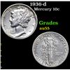 Image 1 : 1936-d Mercury Dime 10c Grades Choice AU