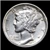 Image 2 : 1936-d Mercury Dime 10c Grades Choice AU