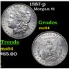 Image 1 : 1887-p Morgan Dollar $1 Grades Choice Unc