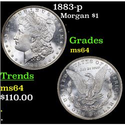 1883-p Morgan Dollar $1 Grades Choice Unc