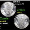 Image 1 : 1883-p Morgan Dollar $1 Grades Choice Unc