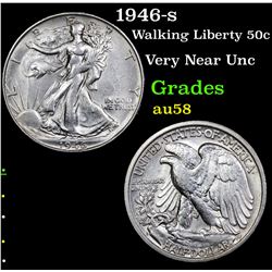 1946-s Walking Liberty Half Dollar 50c Grades Choice AU/BU Slider