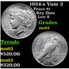 Image 1 : 1924-s Vam 2 Peace Dollar $1 Grades Select Unc